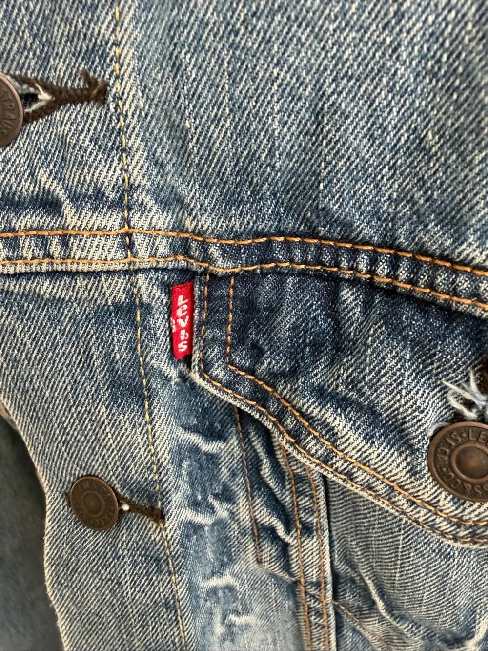 Levi’s Trucker Jean Jacket 72334 Men’s Medium Blue Denim 100% Cotton